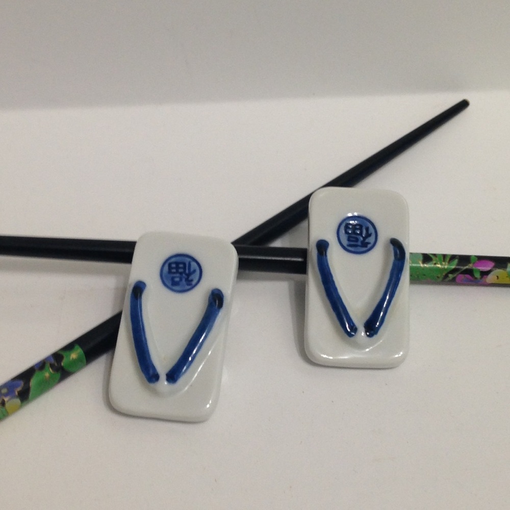 Japanese Sandals Ceramic Chopstick Holders Cute